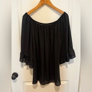 Chic Black Emma Rose Blouse